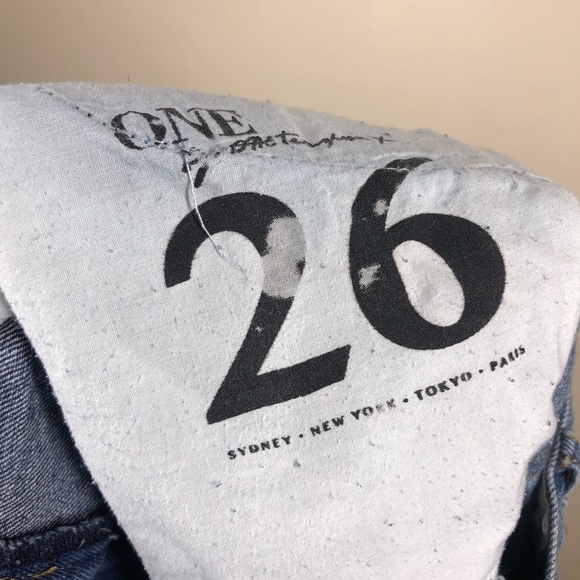 One Teaspoon for Free People Outlaws High Rise Denim Jean Shorts Distressed - Picture 8 of 10